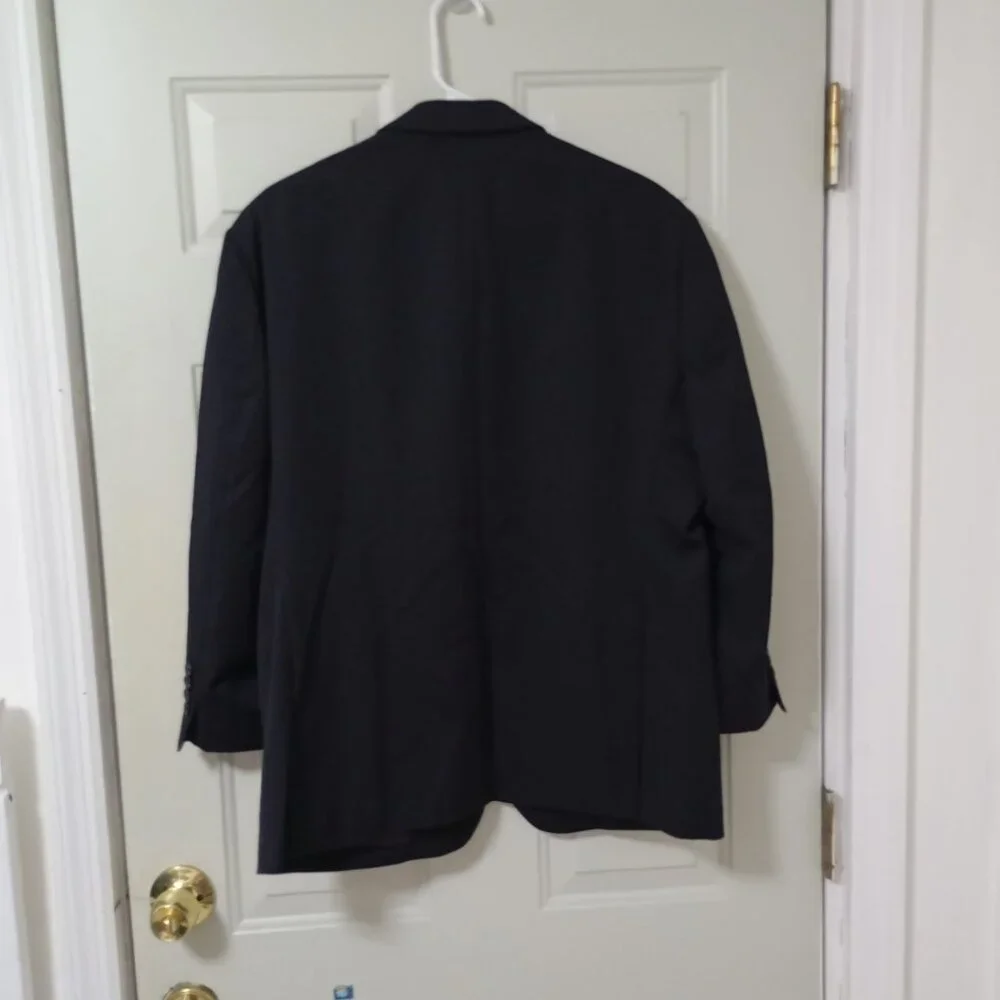Pronto Uomo Platinum 100% Wool Black Business Blazer Jacket Sport Coat Men's 42